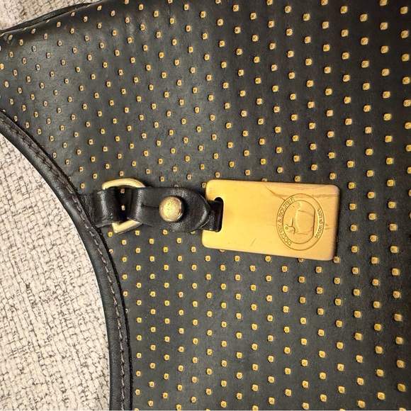 Dooney&Bourke Black Caberolet Vintage Polka Dot Hobo. 131/2x10 EUC with dusty - Picture 8 of 12